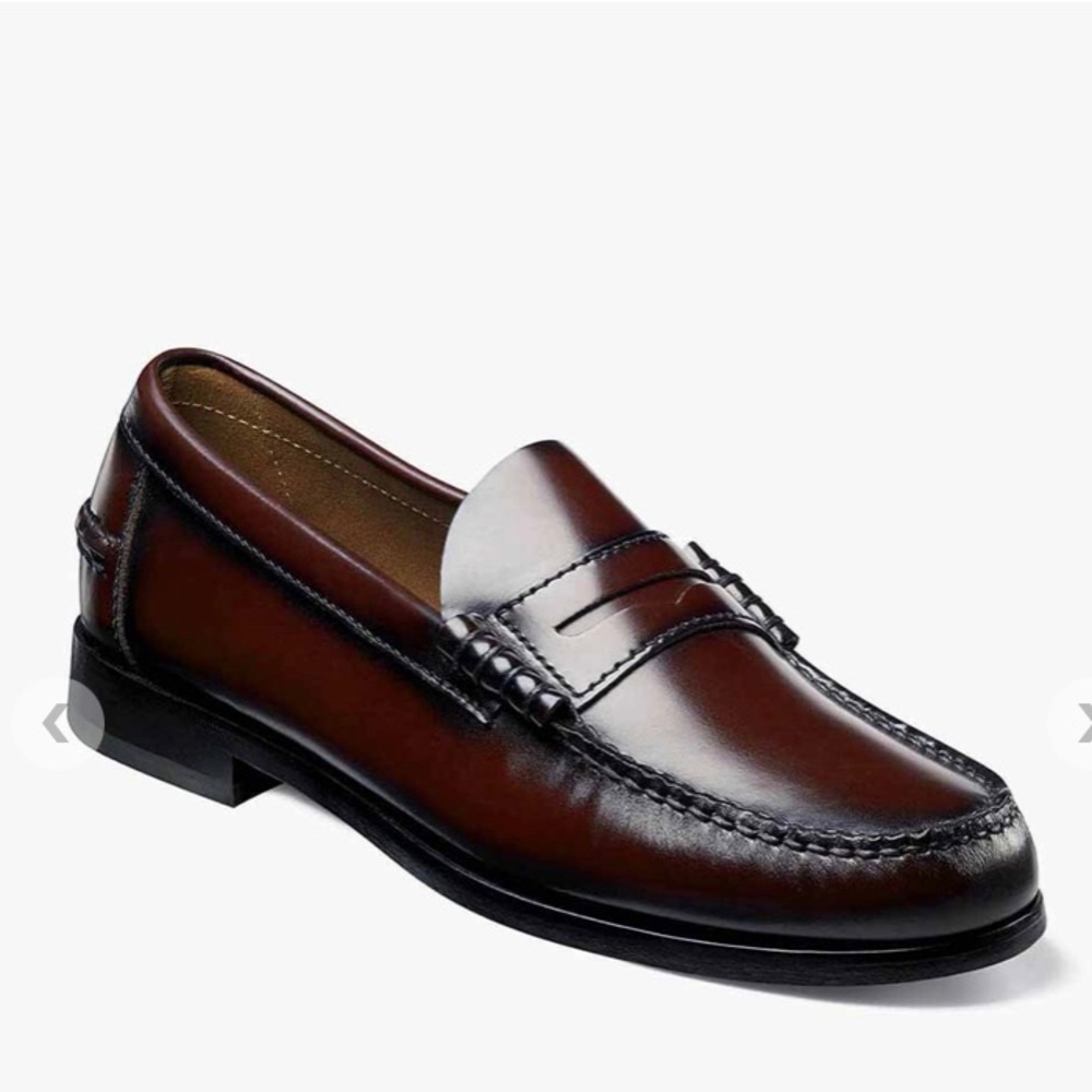 New in box- Men’s size 9 burgundy Florsheim penny loafers